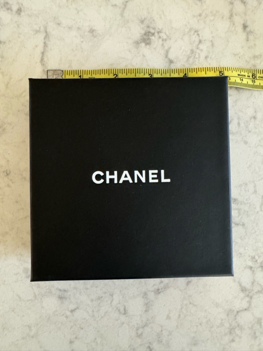 Authentic CHANEL Black Box with White Logo